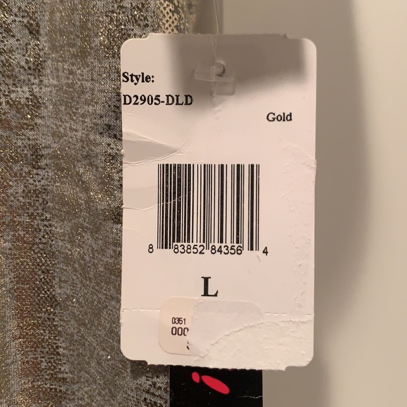 Poof! Metallic Gold Crop Top Large - Picture 5 of 8